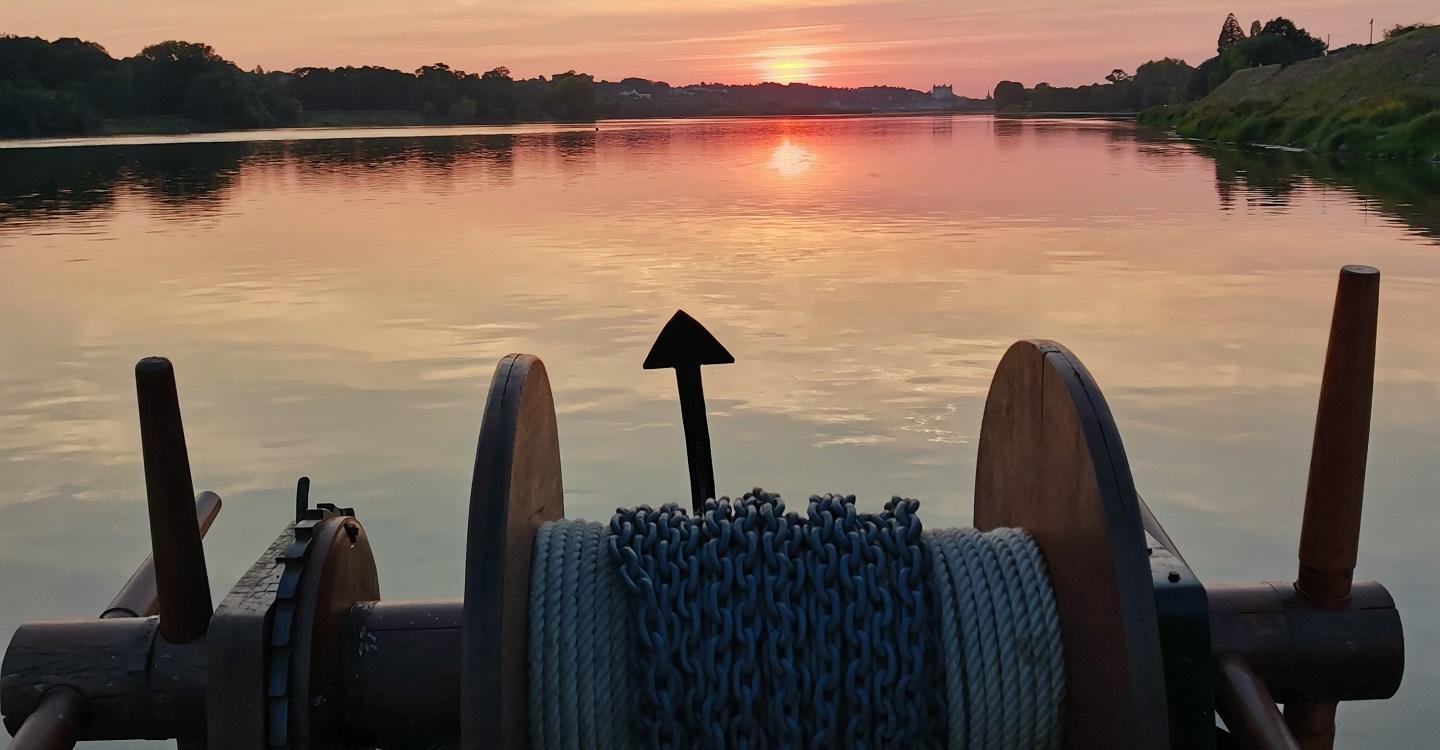 Croisières Saumur Loire coucher de soleil