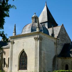 Église d'Azay-le-Rideau - Vue du château